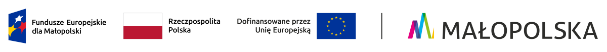 Logotypy FE, RP, UE, Małopolska